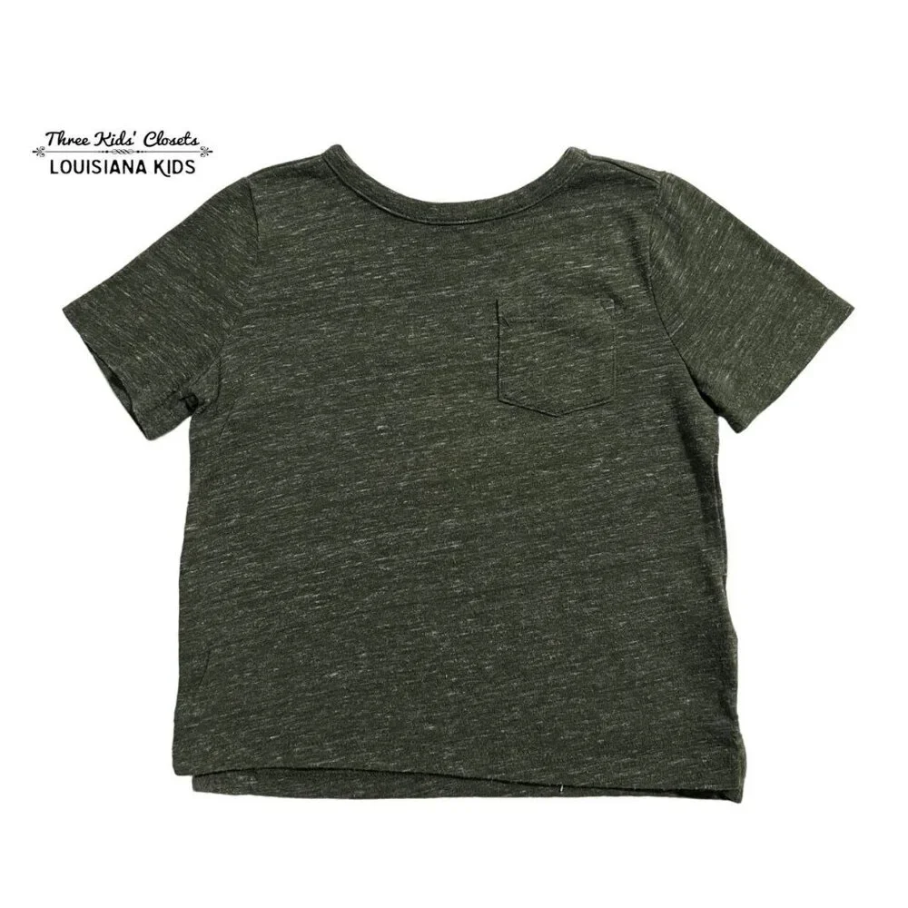 Old Navy 18-24m Olive Green Pocket Tee Shirt